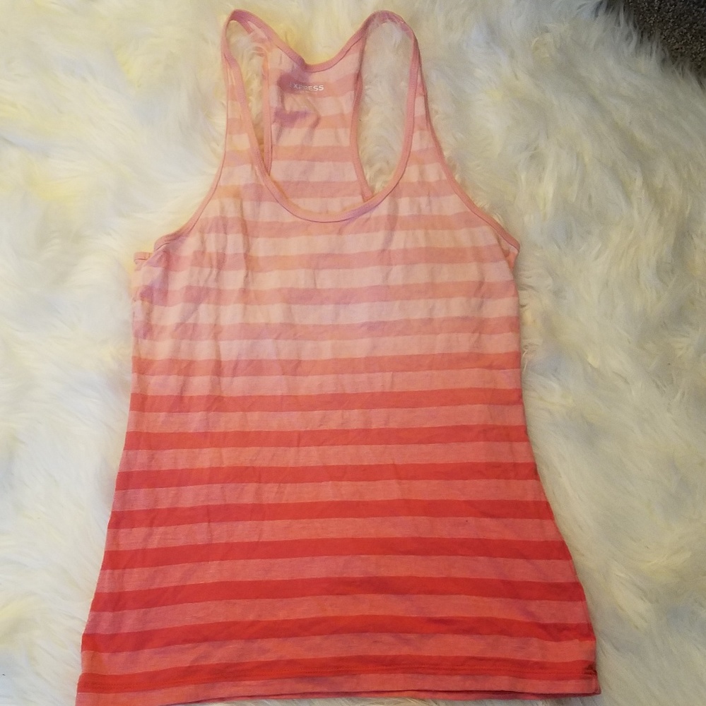 Express Striped Ombre Racerback Tank